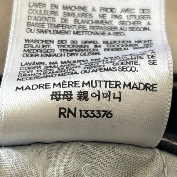 MOTHER The Vamp Gift Wrapped Dark Blue Cropped Jeans ankle slits - Picture 9 of 11